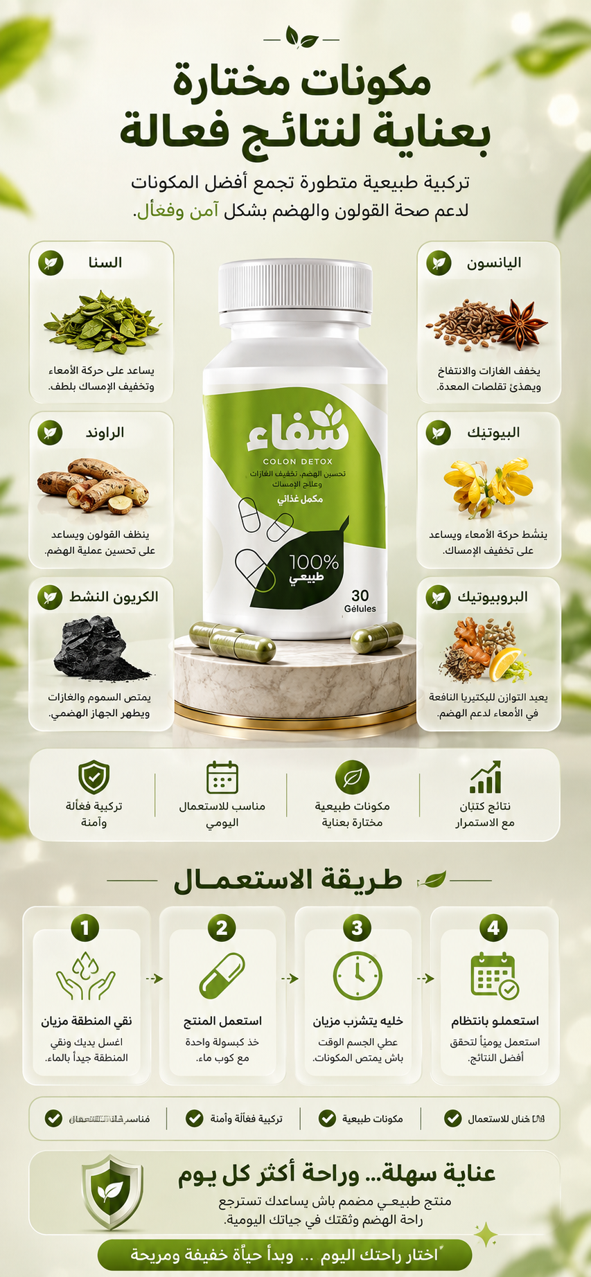 Colon Detox - مكونات طبيعية